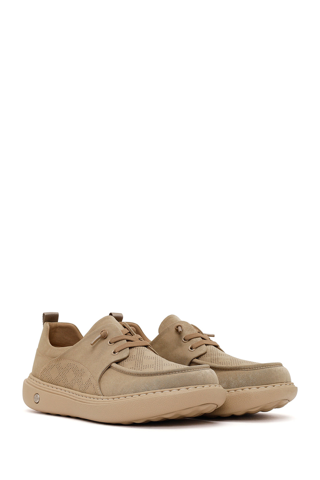 Derimod Zero Erkek Bej Bağcıklı Kumaş Sneaker