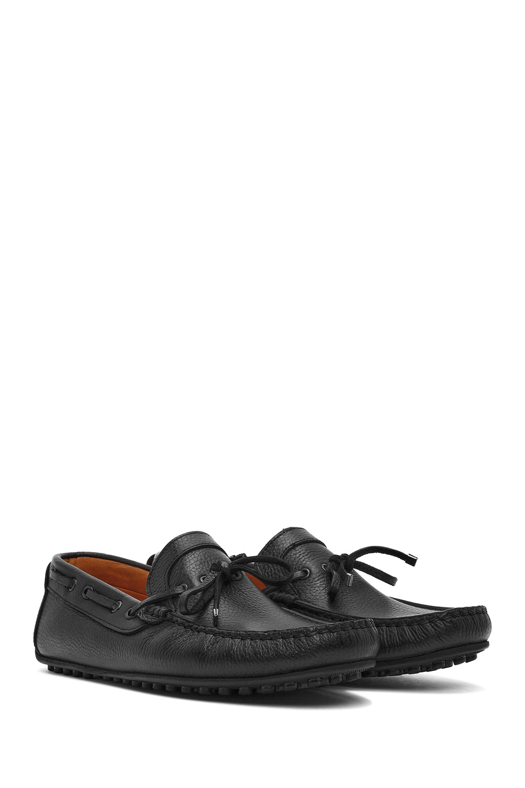 Erkek Siyah Püsküllü Deri Loafer