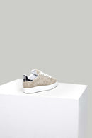 Suede Stone Women's Leather Sneaker | Derimod Suede Stone Women's Leather Sneaker | Derimod