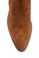 Women's Suede Leather Heeled Boots | Derimod Women's Suede Leather Heeled Boots | Derimod
