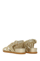Woman Gold Metallic Sandal | Derimod Woman Gold Metallic Sandal | Derimod