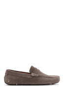 Erkek Vizon Süet Deri Loafer | Derimod Erkek Vizon Süet Deri Loafer | Derimod