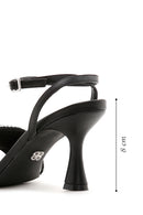 Women's Black Stone Heeled Sandals | Derimod Women's Black Stone Heeled Sandals | Derimod