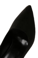 Kadın Siyah Süet Topuklu Stiletto | Derimod Kadın Siyah Süet Topuklu Stiletto | Derimod