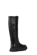 Geox Women's Black Vilde Zippered Leather Boots | Derimod Geox Women's Black Vilde Zippered Leather Boots | Derimod