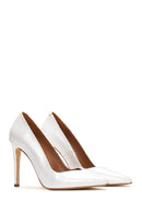 Women's White Leather Stiletto | Derimod Women's White Leather Stiletto | Derimod