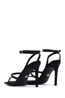 Women's Black Ankle Strap Thin Heel Sandals | Derimod Women's Black Ankle Strap Thin Heel Sandals | Derimod
