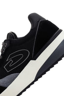 Alberto Guardiani Erkek Siyah Gri Winner Kalın Tabanlı Deri Sneaker | Derimod Alberto Guardiani Erkek Siyah Gri Winner Kalın Tabanlı Deri Sneaker | Derimod