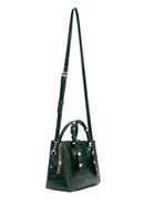 Women's Green Accessory Detailed Long Strap Crocodile Patterned Handbag | Derimod Women's Green Accessory Detailed Long Strap Crocodile Patterned Handbag | Derimod