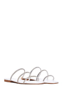 Women's Silver Stone Derimod X Whenever Company Flat Slippers | Derimod Women's Silver Stone Derimod X Whenever Company Flat Slippers | Derimod