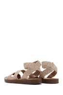 Women's Beige Double Strap Sandals | Derimod Women's Beige Double Strap Sandals | Derimod