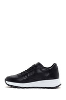 Kadın Siyah Kalın Tabanlı Deri Sneaker | Derimod Kadın Siyah Kalın Tabanlı Deri Sneaker | Derimod