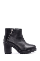 Zippered Women's Leather Boots | Derimod Zippered Women's Leather Boots | Derimod