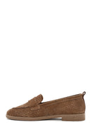 Kadın Taba Süet Deri Loafer | Derimod Kadın Taba Süet Deri Loafer | Derimod