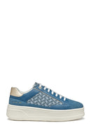 Geox Kadın Mavi D Spherica Ecub - 2 B - Em.Te + Su Bağcıklı Desenli Kalın Tabanlı Deri Sneaker | Derimod Geox Kadın Mavi D Spherica Ecub - 2 B - Em.Te + Su Bağcıklı Desenli Kalın Tabanlı Deri Sneaker | Derimod