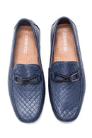 Men's Leather Printed Loafer | Derimod Men's Leather Printed Loafer | Derimod