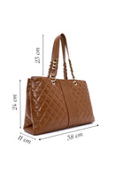 Women's Tan Quilted Shoulder Bag | Derimod Women's Tan Quilted Shoulder Bag | Derimod