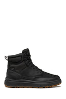 Geox Men's Black Granito + Grip Abx Laced Waterproof Leather Casual Boots | Derimod Geox Men's Black Granito + Grip Abx Laced Waterproof Leather Casual Boots | Derimod