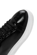 Kadın Siyah Rugan Kalın Tabanlı Sneaker | Derimod Kadın Siyah Rugan Kalın Tabanlı Sneaker | Derimod