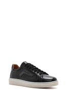 Men's Black Lace-up Leather Sneaker | Derimod Men's Black Lace-up Leather Sneaker | Derimod