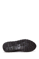 Erkek Kahverengi Deri Desenli Sneaker | Derimod Erkek Kahverengi Deri Desenli Sneaker | Derimod