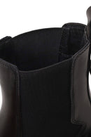 Woman Black Thick-Soled Leather Chelsea Boots | Derimod Woman Black Thick-Soled Leather Chelsea Boots | Derimod