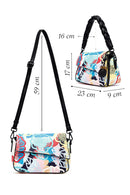 Women's White Long Strap Printed Shoulder Bag | Derimod Women's White Long Strap Printed Shoulder Bag | Derimod