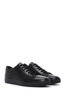Erkek Siyah Bağcıklı Deri Sneaker | Derimod Erkek Siyah Bağcıklı Deri Sneaker | Derimod