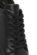 Men's Black Lace-up Leather Sneaker | Derimod Men's Black Lace-up Leather Sneaker | Derimod