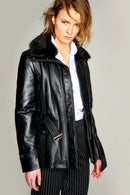 Suzy Women's Leather Jacket | Derimod Suzy Women's Leather Jacket | Derimod