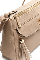 Woman Beige Long Strap Crossbody Bag | Derimod Woman Beige Long Strap Crossbody Bag | Derimod