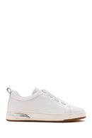 Men's White Lace-up Leather Sneaker | Derimod Men's White Lace-up Leather Sneaker | Derimod