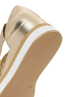 Women's Gold Thick Soled Leather Sandals | Derimod Women's Gold Thick Soled Leather Sandals | Derimod