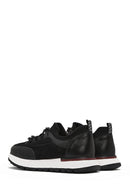 Erkek Siyah Bağcıklı Deri Sneaker | Derimod Erkek Siyah Bağcıklı Deri Sneaker | Derimod