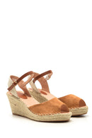 Women's Suede Wedge Heeled Espadrille Shoes | Derimod Women's Suede Wedge Heeled Espadrille Shoes | Derimod