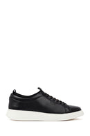 Erkek Siyah Bağcıklı Kalın Tabanlı Deri Sneaker | Derimod Erkek Siyah Bağcıklı Kalın Tabanlı Deri Sneaker | Derimod