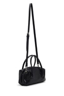 Woman Black Long Strap Snake Print Shoulder Bag | Derimod Woman Black Long Strap Snake Print Shoulder Bag | Derimod