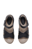 Women's Black Leather Comfort Sandals | Derimod Women's Black Leather Comfort Sandals | Derimod