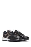 Women's Black Leather Sneaker | Derimod Women's Black Leather Sneaker | Derimod