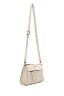 Woman Cream Long-Strap Patterned Crossbody Bag | Derimod Woman Cream Long-Strap Patterned Crossbody Bag | Derimod