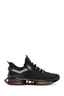 Derimod Zero Men's Black Lace-Up Thick Soled Fabric Sneaker | Derimod Derimod Zero Men's Black Lace-Up Thick Soled Fabric Sneaker | Derimod