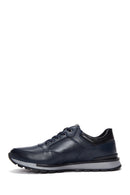 Erkek Lacivert Deri Sneaker | Derimod Erkek Lacivert Deri Sneaker | Derimod