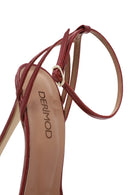 Women's Red Ankle Strap Thin High Heel Patent Leather Sandals | Derimod Women's Red Ankle Strap Thin High Heel Patent Leather Sandals | Derimod