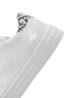 Kadın Beyaz Rugan Kalın Tabanlı Sneaker | Derimod Kadın Beyaz Rugan Kalın Tabanlı Sneaker | Derimod