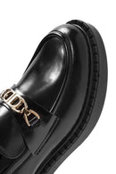 Kadın Siyah Toka Detaylı Maskülen Loafer | Derimod Kadın Siyah Toka Detaylı Maskülen Loafer | Derimod