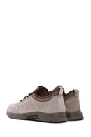 Erkek Vizon Bağcıklı Nubuk Deri Casual Sneaker | Derimod Erkek Vizon Bağcıklı Nubuk Deri Casual Sneaker | Derimod