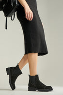 Studded Women's Suede Boots | Derimod Studded Women's Suede Boots | Derimod