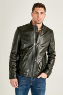 Fabian Men's Leather Jacket | Derimod Fabian Men's Leather Jacket | Derimod