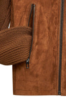 Marcus Men's Brown Suede Leather Jacket | Derimod Marcus Men's Brown Suede Leather Jacket | Derimod