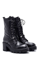 Women's Leather Zippered Heeled Boots | Derimod Women's Leather Zippered Heeled Boots | Derimod